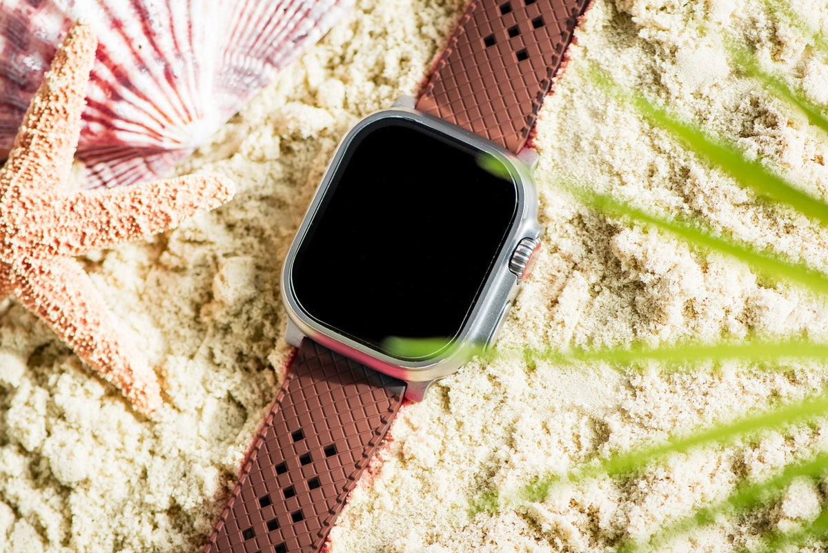 Neo Tropical Rubber Band - For Apple Watch ULTRA - Brown