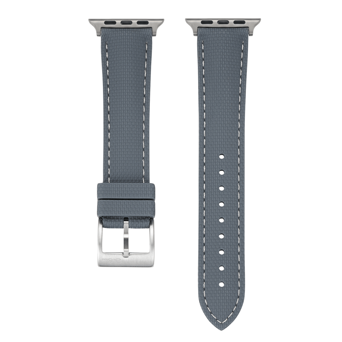 Sailcloth Rubber Buckle - For Apple Watch - Gray/White