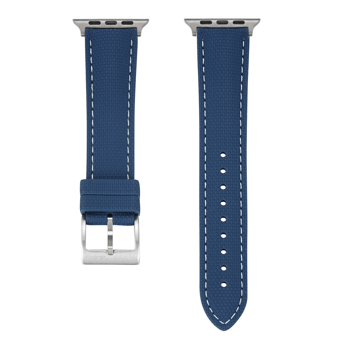 Sailcloth Rubber Buckle - For Apple Watch ULTRA - Blue/White