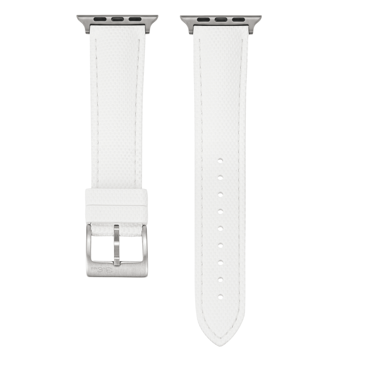 Sailcloth Rubber Buckle - For Apple Watch - White/White