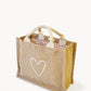Jute Canvas Gift Bag - Love (S)