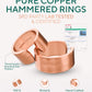 Pure Copper Rings – Hammered (10mm)
