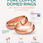 Pure Copper Rings Set - Domed (6mm)
