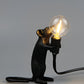 Postmodern Resin Animal Rat Mouse Table Lamp Small Mini Mouse Cute LED Night Lights Home Décor Desk Lights Bedside Lamp Decorative Table Lamp Cute Study Lamps for Bedroom Décor (