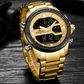 Mens Wrist Watch, Waterproof Analog Digital Watches Multifunction Stainless Steel Business Watches For Man Perfect Gift