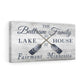 Longitude Latitude Personalized Coordinates Sign, With, Rustic Oars Paddles