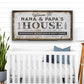 Grandma & Grandpas House Canvas Sign | Personalizable Grandparent Gift