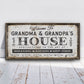 Grandma & Grandpas House Canvas Sign | Personalizable Grandparent Gift