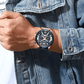 Men's Sports Waterproof Watch With Leather Belts, Chronometers And Large Numbers Details Luxury Watches Unique Design Excellent Gift