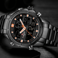 Mens Wrist Watch, Waterproof Analog Digital Watches Multifunction Stainless Steel Business Watches For Man Perfect Gift