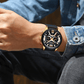 Men's Sports Waterproof Watch With Leather Belts, Chronometers And Large Numbers Details Luxury Watches Unique Design Excellent Gift