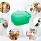 Pet Dog Cat Silicone Back Shower Brush Soft Hair Massage Bathtub Scrub Artifact Bath Brush 2-in-1 Pet  Massage Comb Soft Silicone Pet Shower Hair Grooming Comb Dog Cleaning Tool Pet Supplies Pet Brush Bath Massage Brush Shampoo Dispenser for Pet