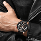 Men's Sports Waterproof Watch With Leather Belts, Chronometers And Large Numbers Details Luxury Watches Unique Design Excellent Gift