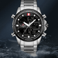 Mens Wrist Watch, Waterproof Analog Digital Watches Multifunction Stainless Steel Business Watches For Man Perfect Gift