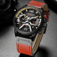 Men's Sports Waterproof Watch With Leather Belts, Chronometers And Large Numbers Details Luxury Watches Unique Design Excellent Gift