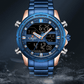 Mens Wrist Watch, Waterproof Analog Digital Watches Multifunction Stainless Steel Business Watches For Man Perfect Gift