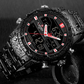 Mens Wrist Watch, Waterproof Analog Digital Watches Multifunction Stainless Steel Business Watches For Man Perfect Gift