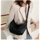 New PU Leather Shoulder Bag for Women Designer Wide Belt Handbags with Chain For LadiesWomen'S Big Bag Spring New Fashion Korean Leisure Half Round Women'S Bag Simple Large Capacity One Shoulder Oblique