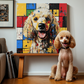 Paws in Mondrian Texture Portrait
