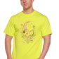 Celestial Moon Boho Flowers Vintage Unisex Bamboo/Cotton Graphic T-Shirt