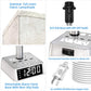 Table Lamp, 4 USB Ports &amp; AC Power Outlets, Alarm Clock