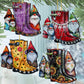 Seasonal Gnome Boots Wooden Christmas Ornaments – Set of 4 – 8091130-S4
