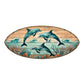 Dolphin Dance Surfboard Wall Art – Handcrafted Coastal Wooden Decor by G.DeBrekht – Beach House Ocean Decor – 8490149HS