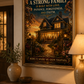 Strong Family Motivational Poster, Inspirational Family Wall Art, 12x16