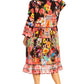 Sakkas Womens 3/4 Sleeves Button Down Spring/Summer Short Shirt Dress/Cover-up