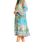 Sakkas Womens 3/4 Sleeves Button Down Spring/Summer Short Shirt Dress/Cover-up