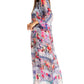 Sakkas Womens Henley Neck Elbow Sleeves Long A-Line Summer dress with pockets