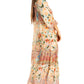 Sakkas Womens Henley Neck Elbow Sleeves Long A-Line Summer dress with pockets