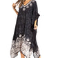 Sakkas Clementine Women's Tie Dye Caftan Dress/Cover Up Beach Kaftan Boho Summer
