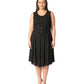 Sakkas Maya Midi Floral Embroidered Sleeveless Button Up Rayon Dress