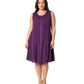 Sakkas Maya Midi Floral Embroidered Sleeveless Button Up Rayon Dress