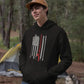 Fishing Rod American Flag Unisex Hoodie