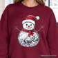 Disco Snowman Christmas Sweatshirt, Retro Holiday Sweater for Dancers