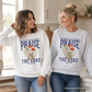 Praise the Lord Floral Christian Sweatshirt, Psalm 150:6 Religious Faith Sweater