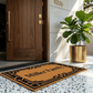 Geometric Border Personalized Coir Mat