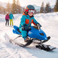 Snow Racer Sled with Brakes and Steering Handle for Kids