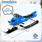 Snow Racer Sled with Brakes and Steering Handle for Kids