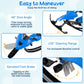 Snow Racer Sled with Brakes and Steering Handle for Kids