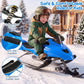 Snow Racer Sled with Brakes and Steering Handle for Kids
