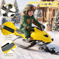 Snow Racer Sled with Brakes and Steering Handle for Kids