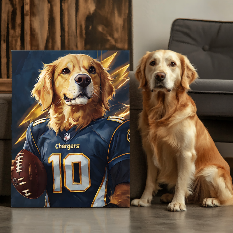 Paws & Play: Football Edition Texture Portrait