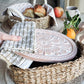 Bread Warmer & Basket Gift Set with Tea Towel - Flower