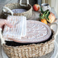 Bread Warmer & Basket Gift Set with Tea Towel - Flower