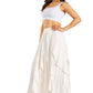 Sakkas Nova Womens Bohemian Stonewashed Rayon Asymmetrical Hem Maxi Swing Skirt