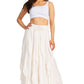 Sakkas Nova Womens Bohemian Stonewashed Rayon Asymmetrical Hem Maxi Swing Skirt