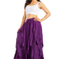 Sakkas Nova Womens Bohemian Stonewashed Rayon Asymmetrical Hem Maxi Swing Skirt